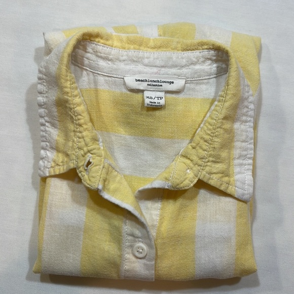 beachlunchlounge striped button down sleeveless shirt • Size XS - Picture 11 of 12